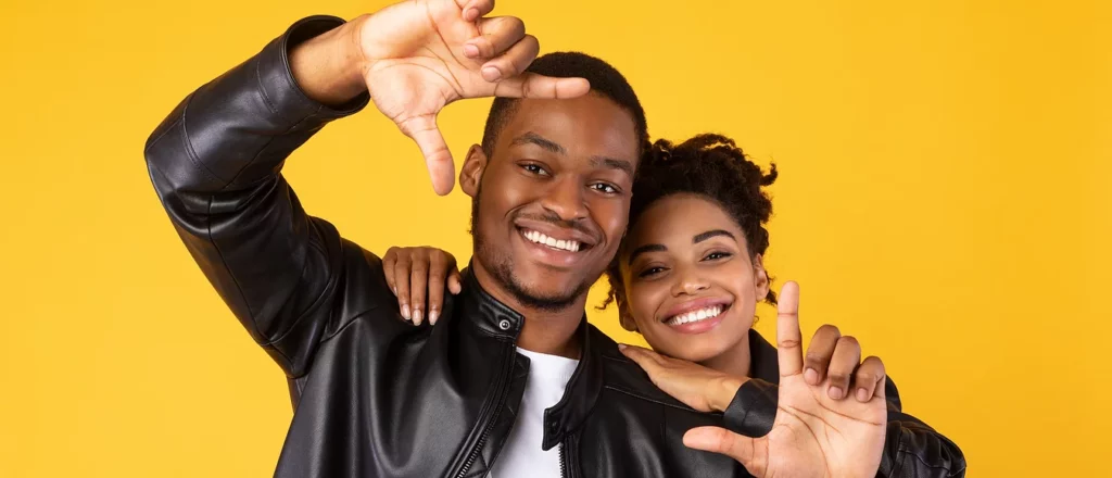 Couple on a photoshoot at Broadway Studios